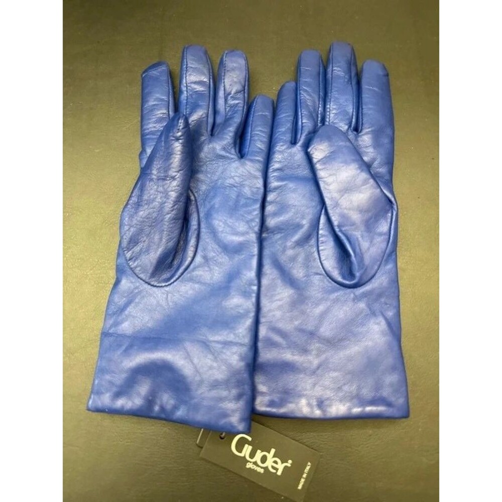 Guder Gloves Very Soft Leather Gloves in Royal Blue NEW Sz 7.5